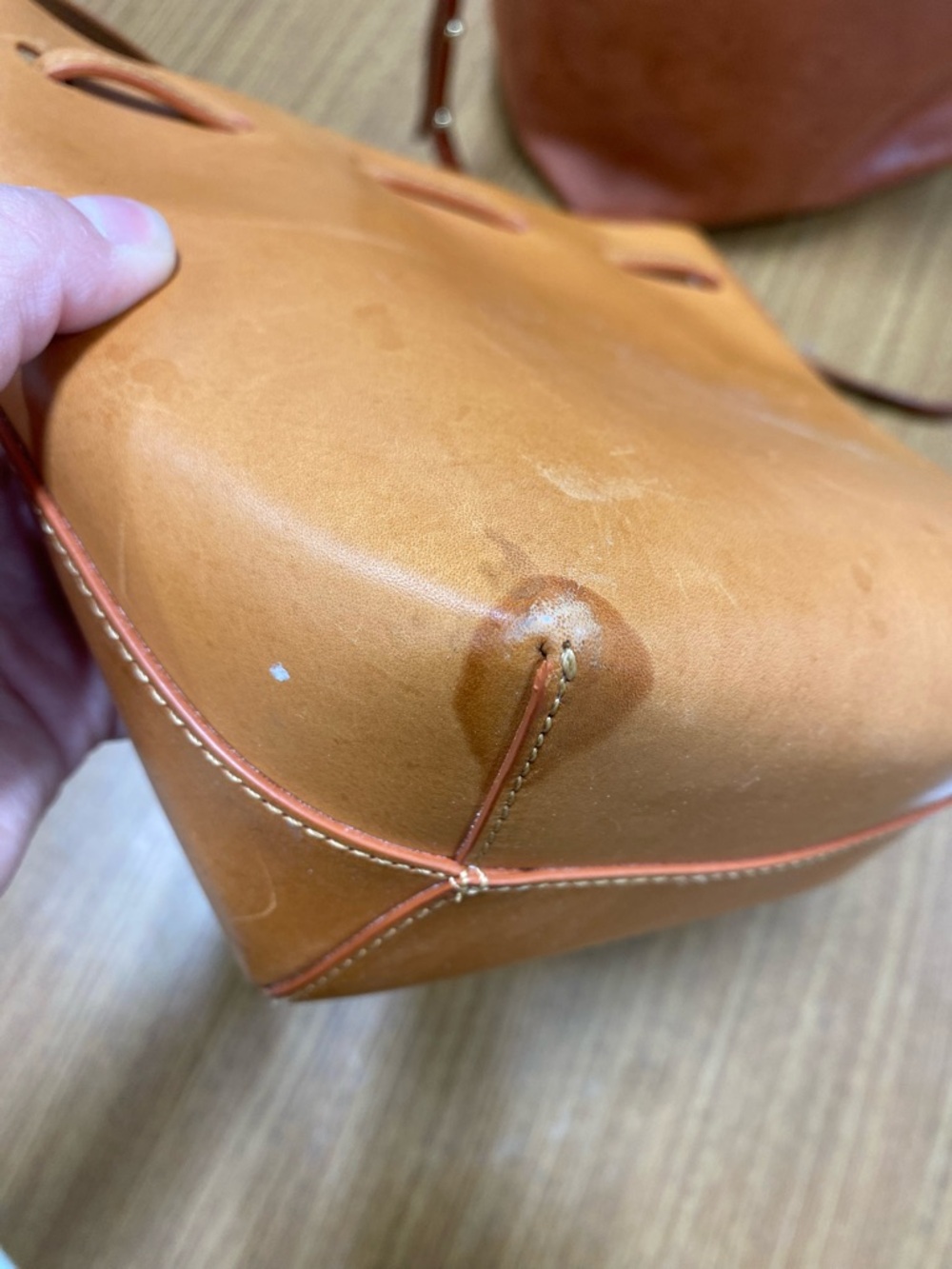 Mansur Gavriel Calfskin Mini Bucket Bag Sun - Picture 8 of 16